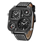 OULM 1169 Oversize Square Watch two time quartz watch for Men