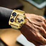 OULM Compass and Temperature Display Quartz Men's Wristwatch