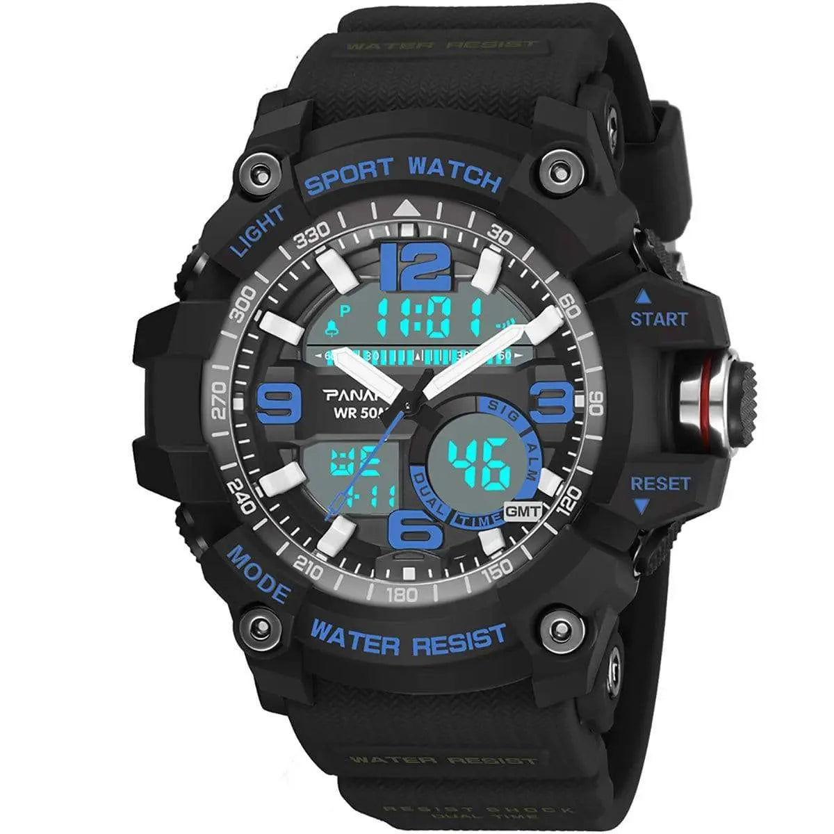 Panars 8010 Analog Digital Round Sports watch for Men Panars