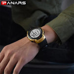 Panars 8208 Gold Digital Waterproof Heavy Duty Wrist watch For Men Panars