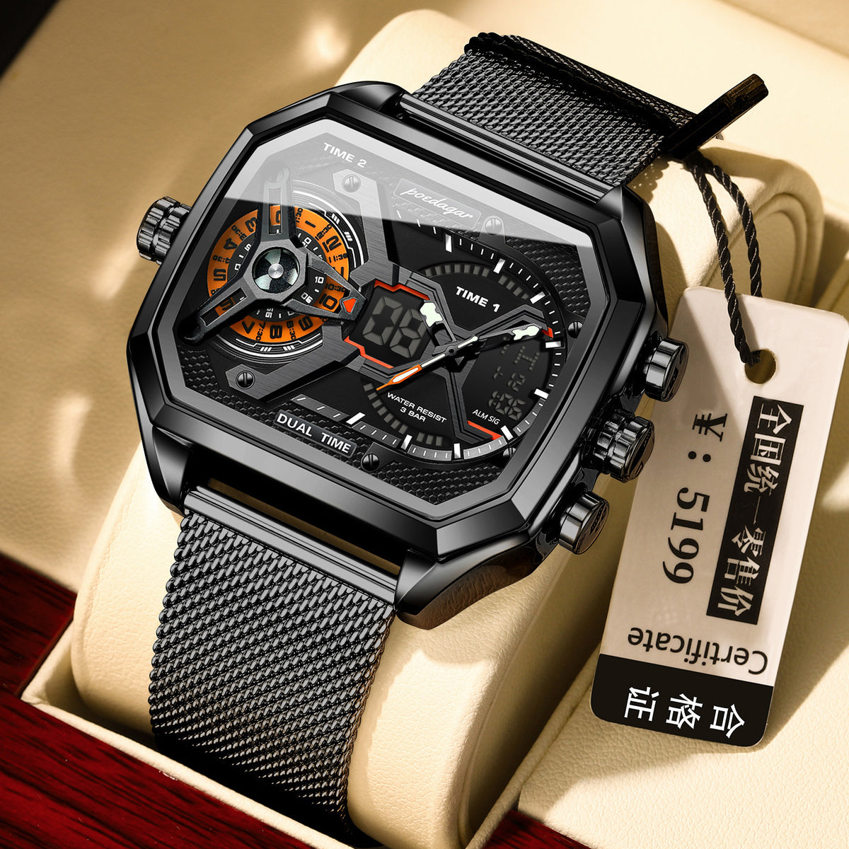 Poedagar E106 Multifunctional Waterproof Luminous watch for men