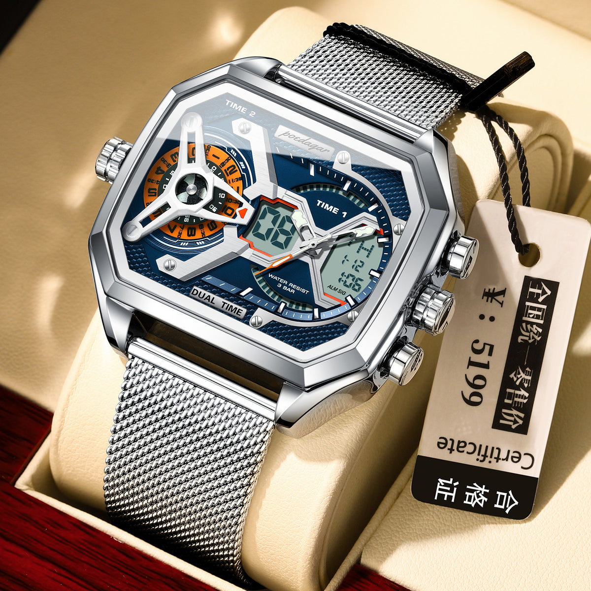 Poedagar E106 Multifunctional Waterproof Luminous watch for men