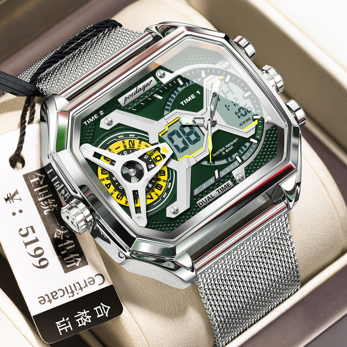 Poedagar E106 Multifunctional Waterproof Luminous watch for men