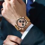 Poedagar Men's Multifunctional Fashionable Waterproof Night Light Watch P960