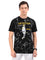 REDpockets Round Neck Black Cotton Graphic Print T-Shirt For Men