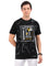 REDpockets Round Neck Black Cotton Graphic Print T-Shirt For Men R033