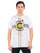 REDpockets Round Neck White Cotton Printed TShirt For Men R006