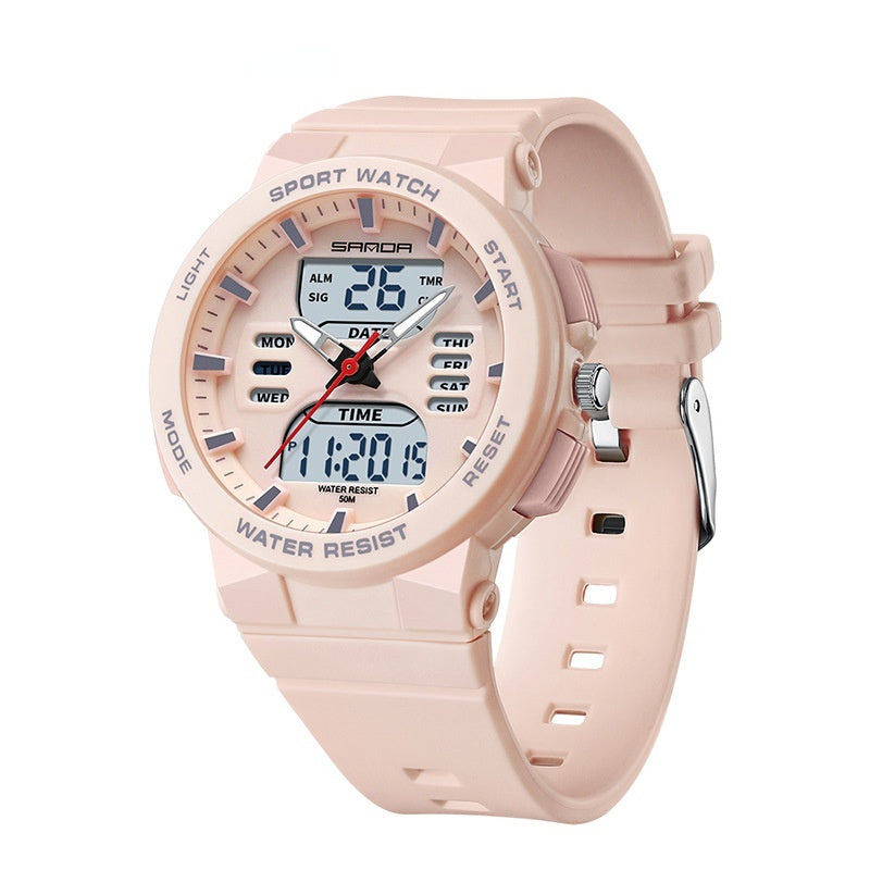 SANDA Analog Digital multi functional sport watch for students 6185 - TempoqWatch