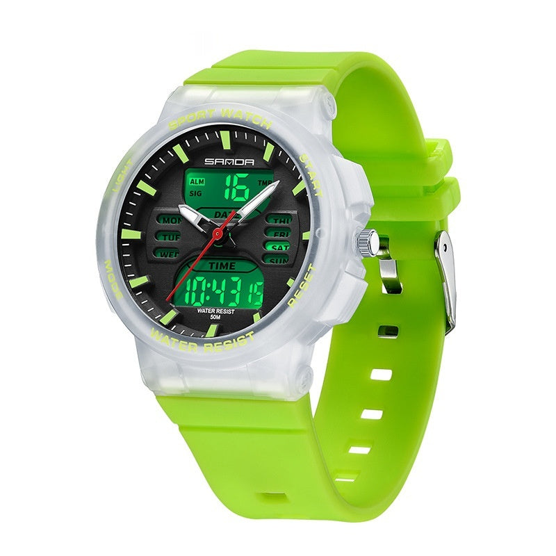 SANDA Analog Digital multi functional sport watch for students 6185 - TempoqWatch
