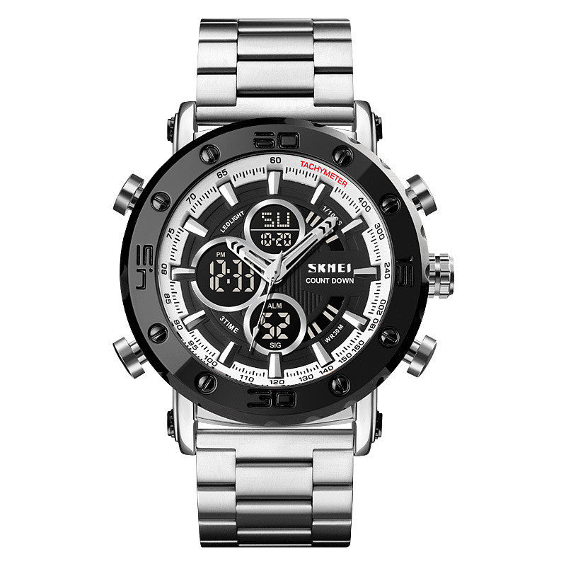 SKMEI 1636 Steel body Analog Digital Sports watch for Men
