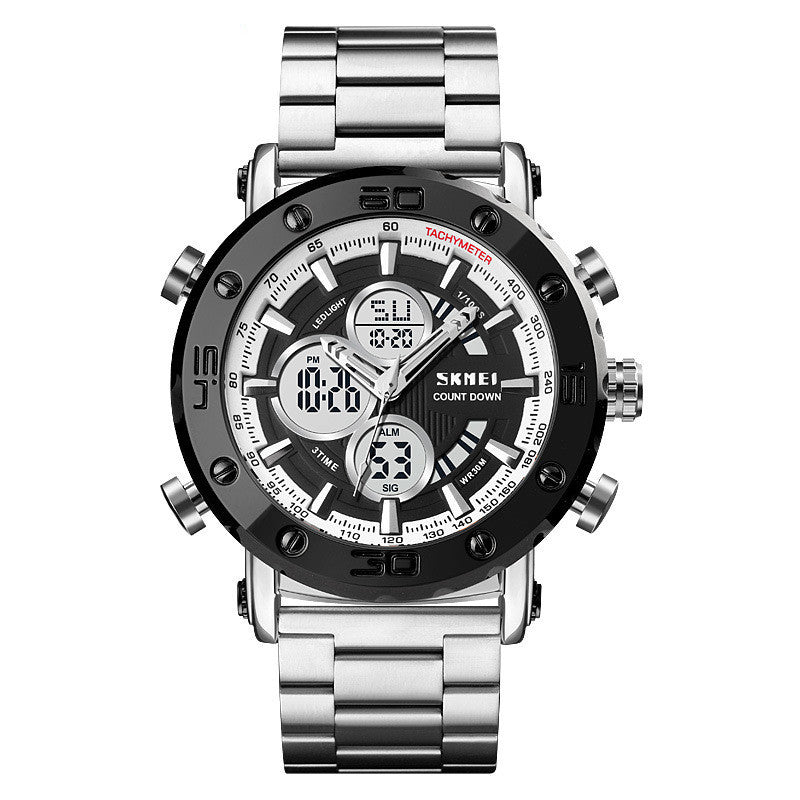SKMEI 1636 Steel body Analog Digital Sports watch for Men