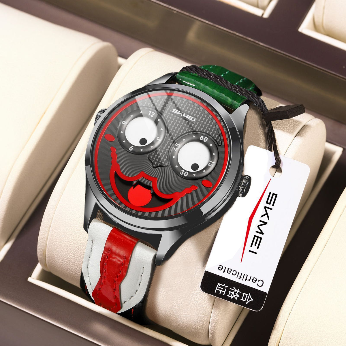 SKMEI 9389 New Fashion Clown Dial Quartz watch for Men