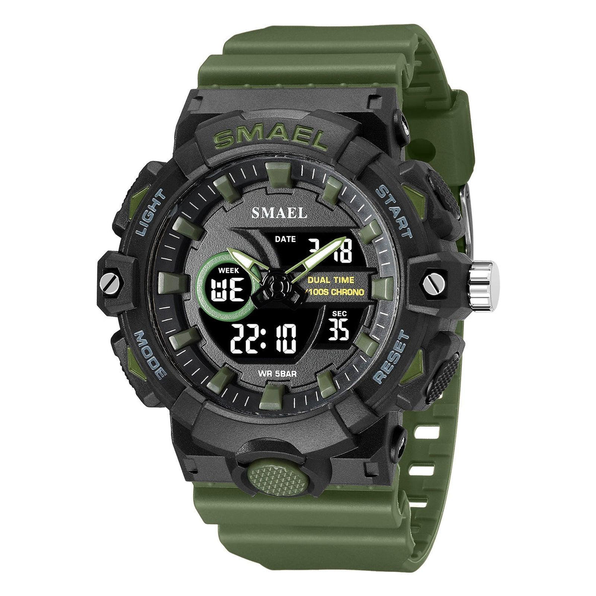 SMAEL Analog Digital Sports Watch For Men 8081 - TempoqWatch