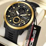 Sanda 3379 Sports Trend Multifunctional Waterproof Alarm Clock Reminder Electronic Watch For Men