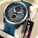 Sanda 3379 Sports Trend Multifunctional Waterproof Alarm Clock Reminder Electronic Watch For Men