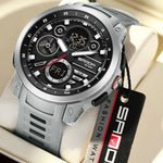 Sanda 3379 Sports Trend Multifunctional Waterproof Alarm Clock Reminder Electronic Watch For Men