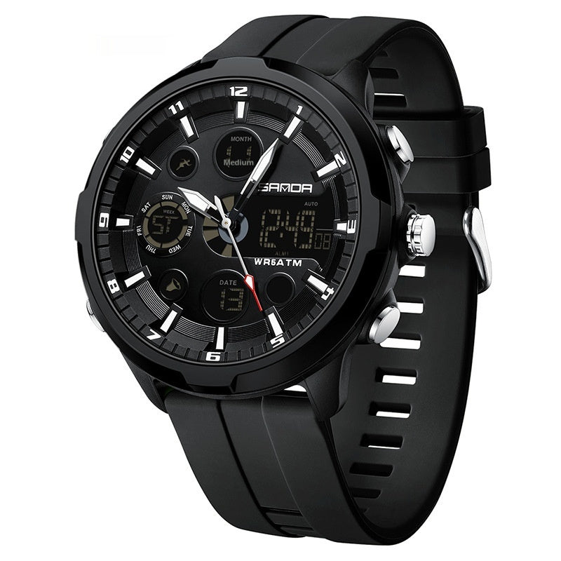 Sanda 9053 Analog Digital Waterproof Sports watch For Men