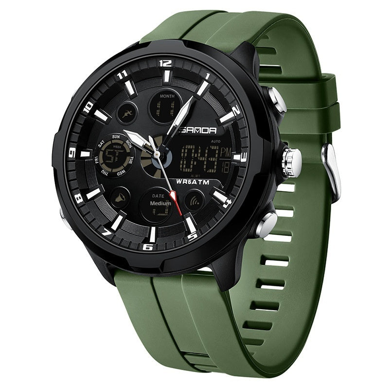 Sanda 9053 Analog Digital Waterproof Sports watch For Men