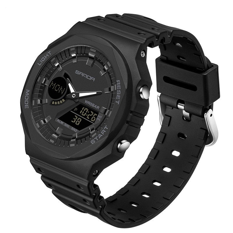 Sanda Sports Waterproof Analog Digital Watch for Men 6016 - Skmeico