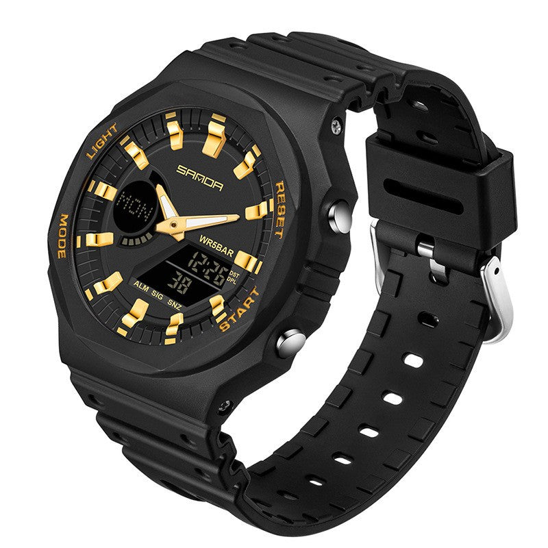 Sanda Sports Waterproof Analog Digital Watch for Men 6016 - Skmeico