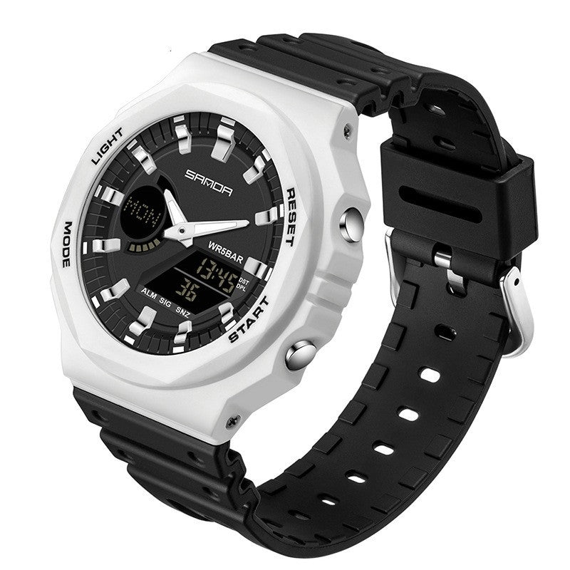 Sanda Sports Waterproof Analog Digital Watch for Men 6016 - Skmeico