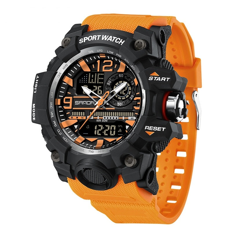 Sanda Trend Multi-functional Sports Luminous Outdoor Student Watch For Men 3133