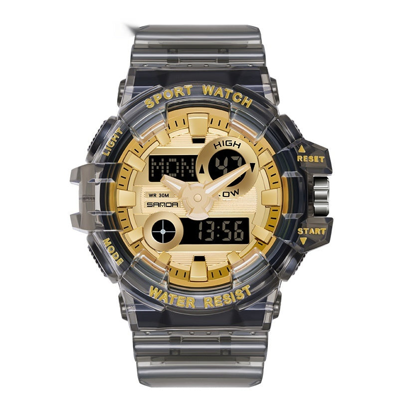 Sanda Trendy Sports Watch Waterproof Large Dial Luminous Unisex watch