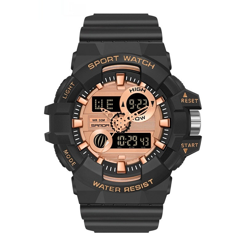 Sanda Trendy Sports Watch Waterproof Large Dial Luminous Unisex watch