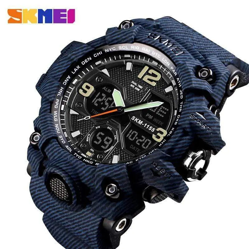 Skmei 1155B Original Analog Digital waterproof Sports watch for men Skmei