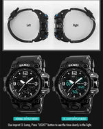 Skmei 1155B Original Analog Digital waterproof Sports watch for men Skmei