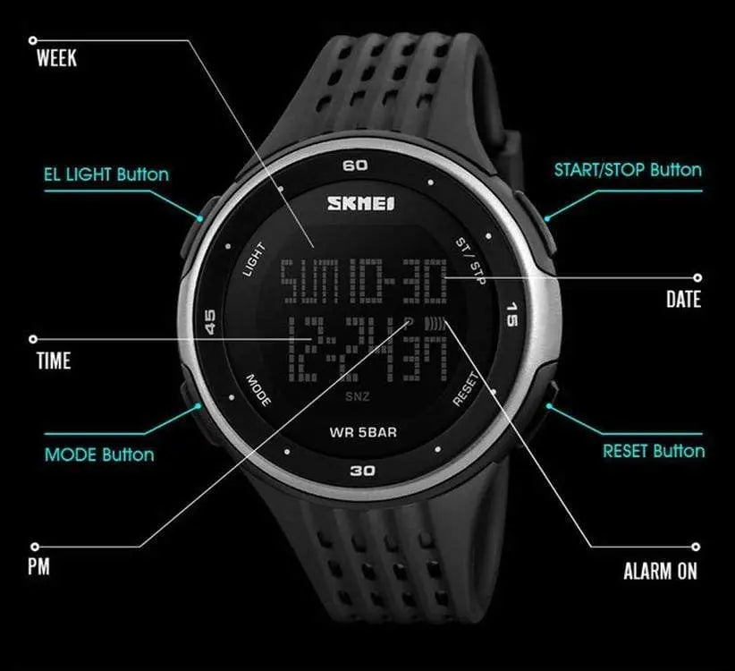 Skmei 1219 original Digital Sport waterproof wrist watch for Women Skmei
