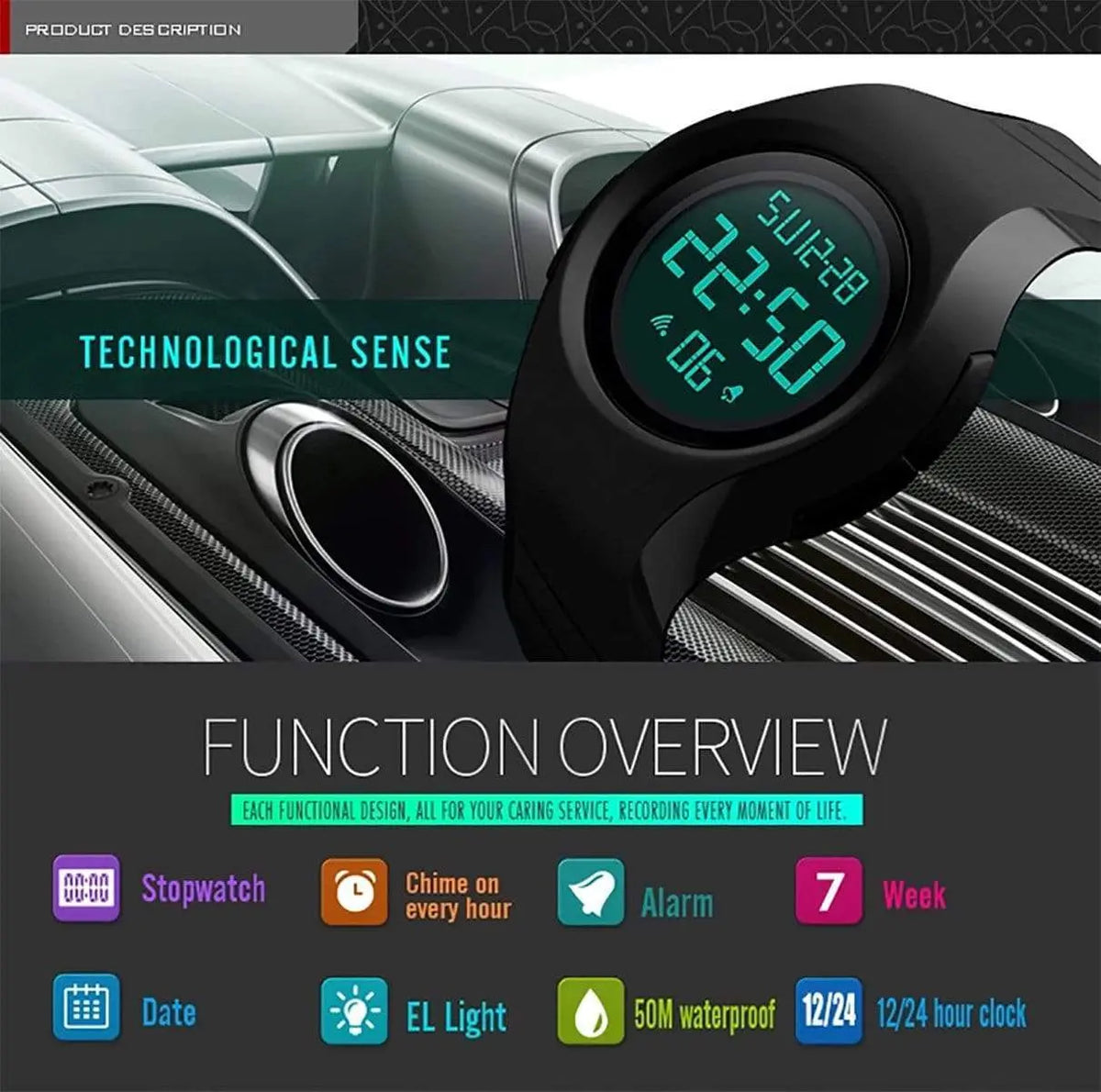 Skmei 1269 Original Digital waterproof designer watch for Girls Women Skmei