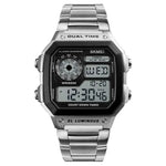 Skmei 1335 Original stainless steel square dial sport Digital watch wrist watch for Men Skmei