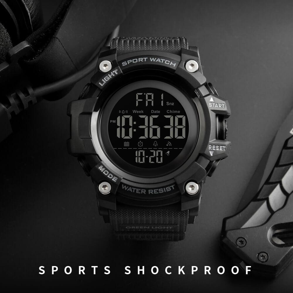 Skmei 1384 Original Digital Waterproof Sports Watch For Men Black - Skmeico