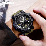 Skmei 1586 Original Relojes 50M Waterproof Military Sport Watch Analog Digital Trendy Wrist Watch for Men Skmei