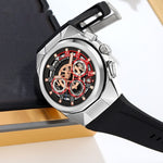 Skmei 9377 Quartz Watch with Silica Strap for Men