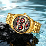 Skmei 9386 Creative Lion Head Luminous Quartz Watch For Men