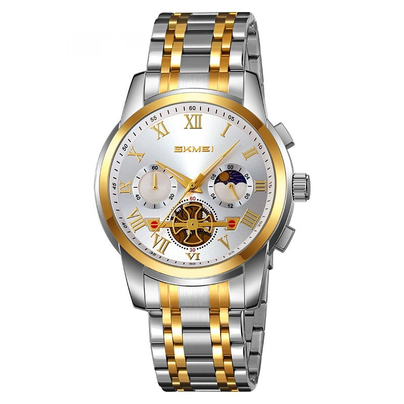 Skmei 9394 Stylish And Versatile Moon phase quartz watch for men