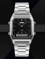 Skmei Analog Digital Classic Steel Watch For Men & Women 1220 Original - Skmeico