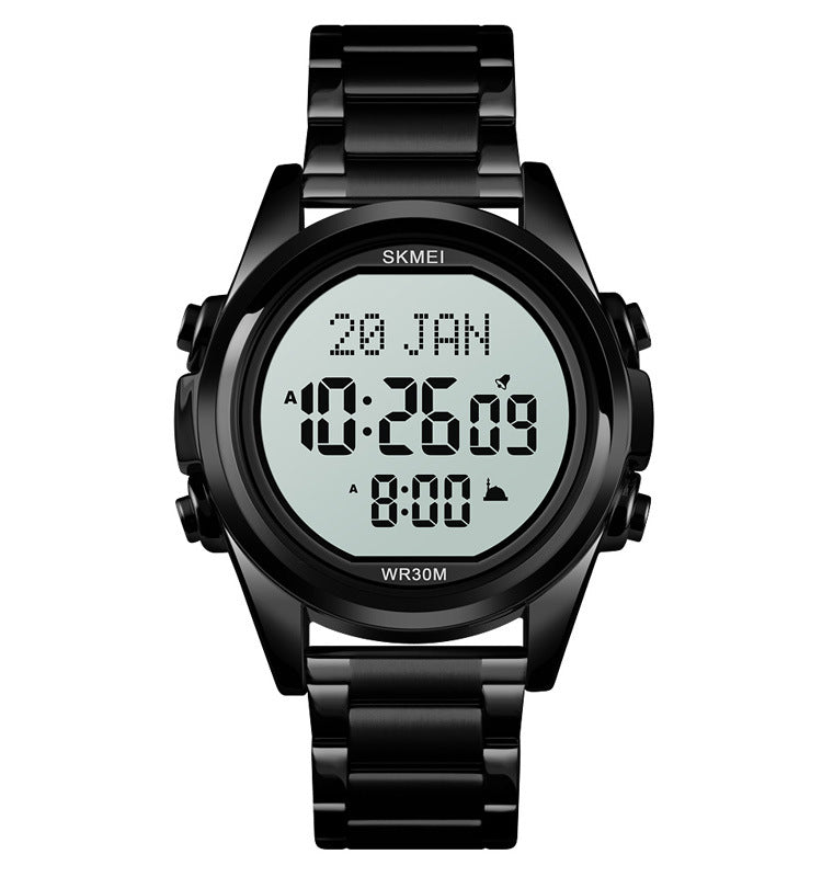 Skmei Arab Qibla Azan Steel Digital Watch For Men 1667 Original - Skmeico