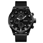 Skmei Chronograph Genuine Leather Quartz watch For Men 1309 Original - Skmeico