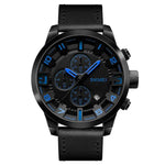 Skmei Chronograph Genuine Leather Quartz watch For Men 1309 Original - Skmeico