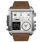 Skmei Square Large Dial Watch 3 time watch for Men 1391 Original - TempoqWatch
