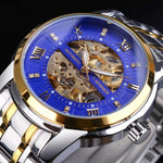 T-Winner Men's Fashion Hollowed-out Waterproof Mechanical Watch for Men GMT1193-7