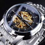 T-Winner Men's Fashion Hollowed-out Waterproof Mechanical Watch for Men GMT1193-7