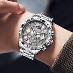 TINAIBIN Multi-functional High-grade Luminous Quartz Watch For Men TIN6626 - Skmeico