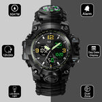 Waterproof Dual Display Electronic Tactical 23 in 1 Bikers Riders Sports Watch For men
