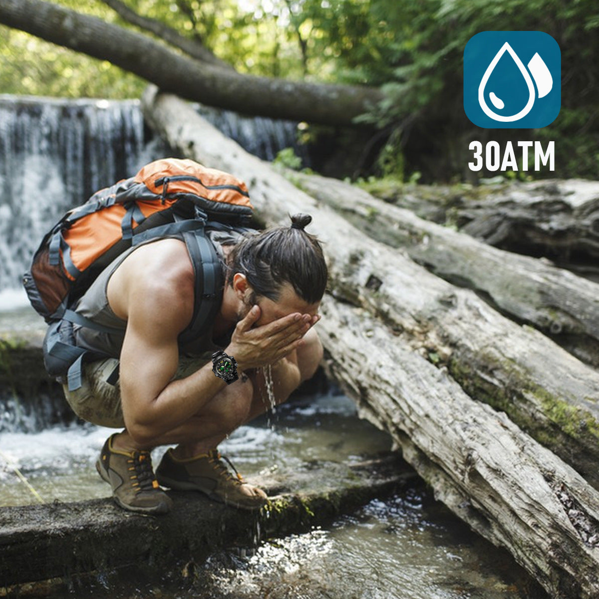 Waterproof Dual Display Electronic Tactical 23 in 1 Bikers Riders Sports Watch For men