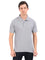 Xura Solid Men Polo Neck Grey Melange Regular Fit T-Shirt Plain
