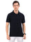 Xura Solid Men Polo Neck Navy Blue Regular Fit T-Shirt Plain